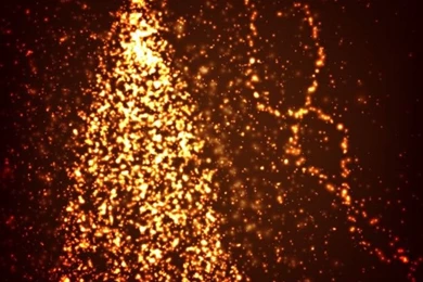 Golden Lights Christmas Tree Backgrounds Vector