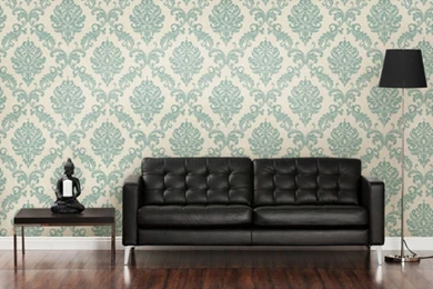 30 Elegant And Chic Living Rooms With Damask Wallpapers