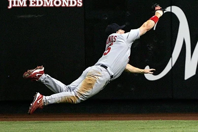 RedbirdCentral.com   St. Louis Cardinals Wallpapers   Jim Edmonds Catch