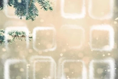 A Wintery Home Screen Wallpapers With Button Outlines For Your Apps ...