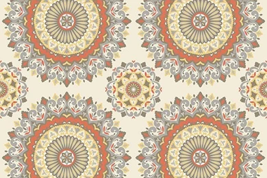 Gemma Coral Boho Medallion Wallpapers From The Kismet Collection By ...