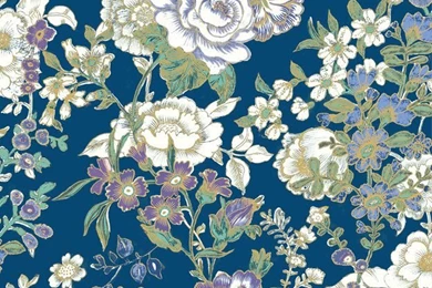 Ainsley Indigo Boho Floral Wallpapers Bolt   Farmhouse   Wallpapers ...