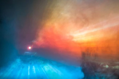 Orange And Blue Fog iPad Wallpapers