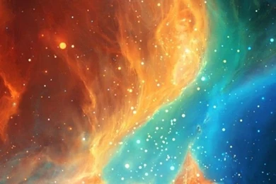 Orange Blue Colorful Nebula Illustration HD Wallpapers