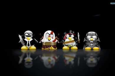 Tux Dressed Up, Penguin, Linux, Men In Black, Kratos, God Of War ...