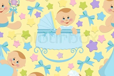Seamless Backgrounds With Baby Boys