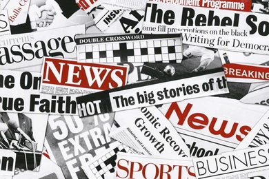 Buy Fleet Street Newspaper Wallpapers Black / White / Red