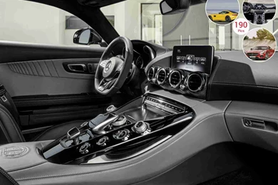 2016 Mercedes AMG GT   Two tone Leather Silver Pearl / Black ...