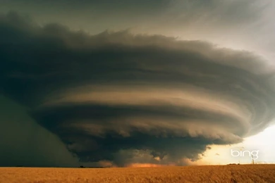 Local Severe Storm In Kansas 19549   Green Sky   Landscape Scenery