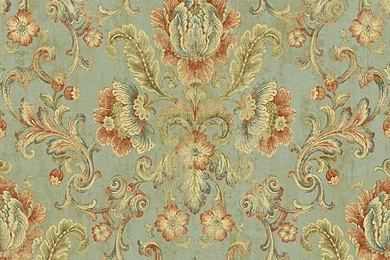 297 40402 Orange Jacobean Scroll   Fairwinds Studios Wallpapers