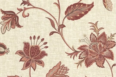 302 66822 Salmon Jacobean Flower   Heritage   Beacon House Wallpapers