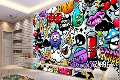 Online Buy Wholesale Graffiti Wall Murals Wallpapers From China ...