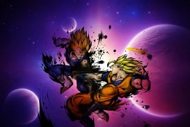 Goku Vs Vegeta Space Wallpapers Merge