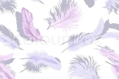Decorative Seamless Backgrounds With Tender Light Feathers. Stock ...