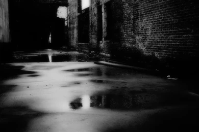 Black Dark Night Streets Wallpapers   (