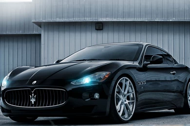 2014 Maserati GT Black Car HD Desktop Wallpaper Backgrounds Download