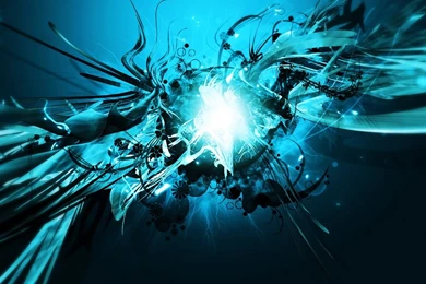 Shiny Blue Abstract Picture