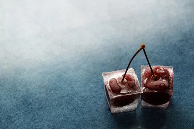 1152x864 Cherries In Ice Desktop PC And Mac Wallpapers