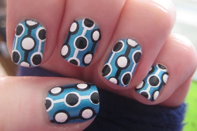 Bold Retro Wallpapers Nail Art Tutorial   YouTube
