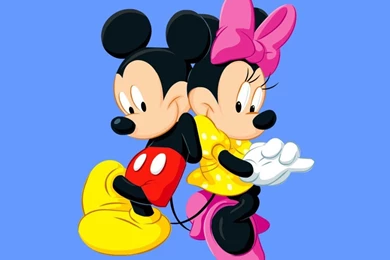 Mickey Mouse With Minnie Mouse Cartoon HD Backgrounds Image For ...