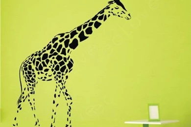 Black Giraffe Wall Decal For Kid's Bedroom Cartoon Animals Graphic ...