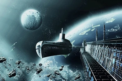 Submarine Like Spaceship Wallpapers   Free Wide HD Wallpapers