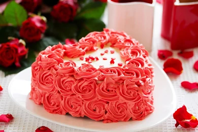 Pink Rose Cake Love Wallpapers And Images