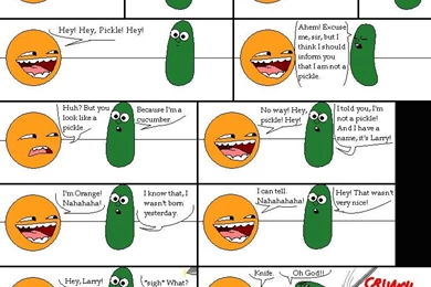 Annoying Orange Meets Larry By Kouiza101 On DeviantArt