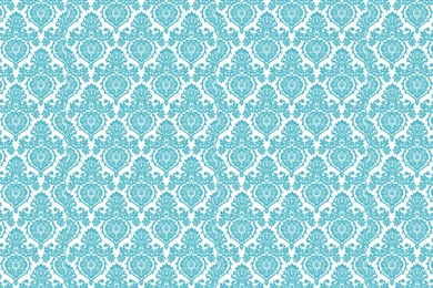 Prancer Ornamental Damask Small Teal Fabric   Kamiekazee   Spoonflower