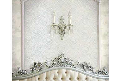 RW20602 Light Blue Paisley Damask   Raymond Waites Wallpapers