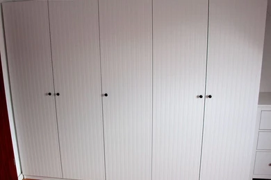 PAX Wardrobe / Closet Makeover With Beadboard Wallpapers   IKEA ...