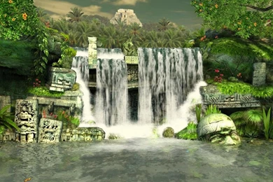 Mayan Waterfall Backgrounds 1 By Indigodeep On DeviantArt