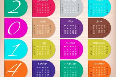 All Color Combinations Calendar 2014
