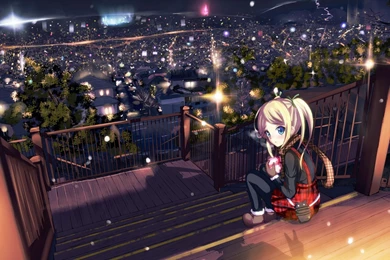 Download Wallpapers 3840x2160 Landscape, Blue, Anime 4K Ultra HD HD ...