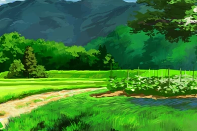 Anime Landscape Dual Screen S4 Wallpapers