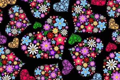 Floral Hearts Wallpapers   Holiday Wallpapers