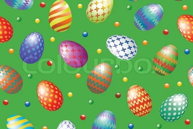 Seamless Backgrounds With Easter Eggs
