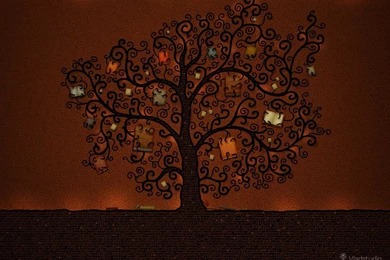 The Tree Of Books · Desktop Wallpapers · Vladstudio