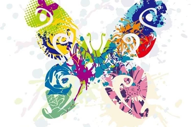 Abstract Butterfly Vector Graphic