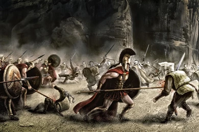 Download Wallpapers Art, 300 Spartans, Battle, War, Weapons, Films ...