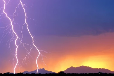 PICACHO PEAK LIGHTNING ARIZONA HD WALLPAPER   (