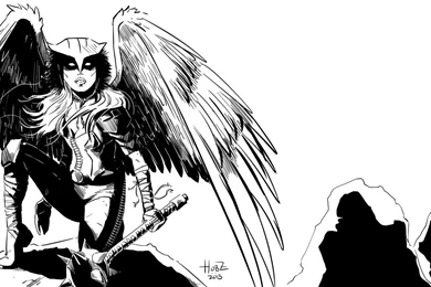 Hawkgirl Inked By Hobzart On DeviantArt