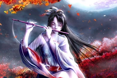Japanese Woman Plays The Flute Wallpapers And Images   Wallpapers ...