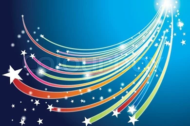 The Stars Dancing With Colorful Rainbow At Tail Backgrounds ...