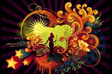 RETRO CIRCUS WALLPAPER   (