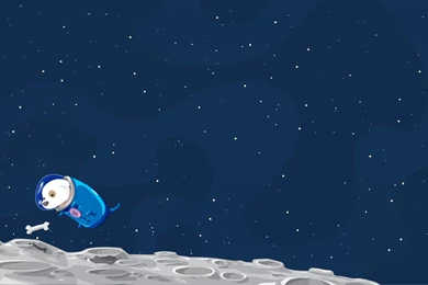 Download Wallpapers 3840x2400 Dog, Space, Flight, Sky, Bone, Suit ...