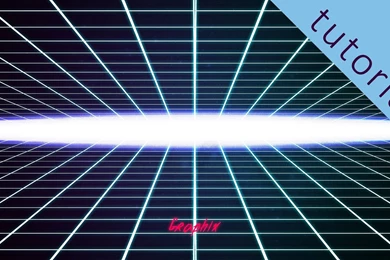 How To Make A Neon Grid 80s Based Wallpapers   Tutorial