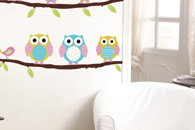 Aliexpress.com : Buy Free ShippingSix Cute Owl Tree DIY Wall ...