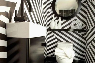 Bathroom: Terrific Black And White Wallpapers For Bathrooms And ...