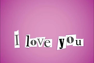 Free Vector I Love You Paper Cutting On Pink Backgrounds